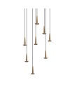 ANDROMEDA * Colgante Redondo 8xLED 5W 3000K W/T Cristal